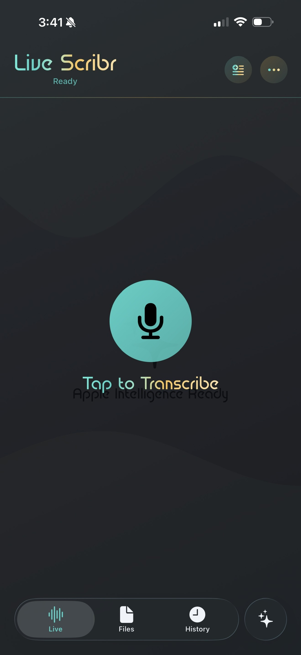 Live Scribr - Ready to transcribe
